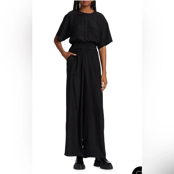 ! ATM Anthony Thomas Melillo Silk Short-Sleeve Jumpsuit size L. - Picture 2 of 6